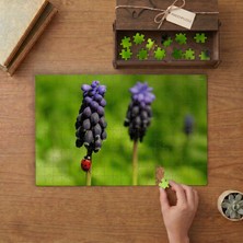 Punto Dizayn Yabani Sümbül - Uğur Böceği  Tasarımı 240 Parça Ahşap Puzzle Ahşap Kutuda MPY50026