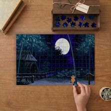 Punto Dizayn Ormanda Şirin Kulübe - Dolunay  Tasarımı 240 Parça Ahşap Puzzle Ahşap Kutuda MPY50212