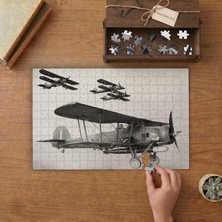Punto Dizayn Çift Kanatlı Uçaklar Tasarımı 240 Parça Ahşap Puzzle Ahşap Kutuda MPY10005