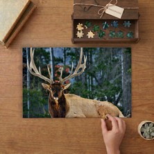 Punto Dizayn Yakın Çekim Geyik Tasarımı 240 Parça Ahşap Puzzle Ahşap Kutuda MPY40132