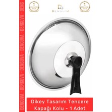 #kapaktutacağı Ergonomik Isıya Dayanıklı Siyah Mutfak Yedek Parça Dikey Tasarım Tencere Kapağı Kolu - 1 Adet
