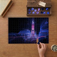 Punto Dizayn Işıklı Gece  Tasarımı 240 Parça Ahşap Puzzle Ahşap Kutuda MPY10420