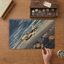 Punto Dizayn Kayalıkların Üstünde Askeri Uçak Tasarımı 240 Parça Ahşap Puzzle Ahşap Kutuda MPY20449