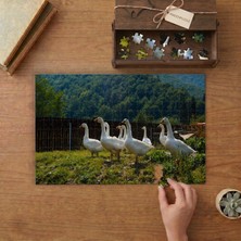 Punto Dizayn Kaz Sürüsü - Doğa Manzarası Tasarımı 240 Parça Ahşap Puzzle Ahşap Kutuda MPY40080
