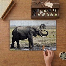 Punto Dizayn Su Içen Fil Tasarımı 240 Parça Ahşap Puzzle Ahşap Kutuda MPY40241