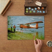 Punto Dizayn Kıyıda Deniz Uçağı  Tasarımı 240 Parça Ahşap Puzzle Ahşap Kutuda MPY20292