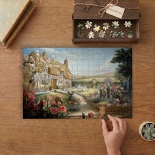 Punto Dizayn Eski Bahçeli Ev - Manzara  Tasarımı 240 Parça Ahşap Puzzle Ahşap Kutuda MPY20352
