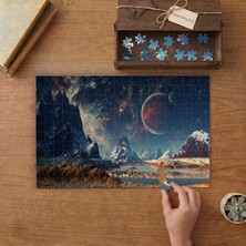Punto Dizayn Evren Yıldızlar Gezegenler Manzara  Tasarımı 240 Parça Ahşap Puzzle Ahşap Kutuda MPY60332