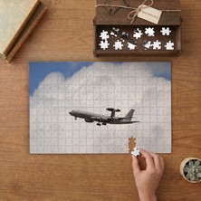 Punto Dizayn Bulutlar Üstünce Awacs Uçağı Tasarımı 240 Parça Ahşap Puzzle Ahşap Kutuda MPY20256