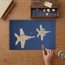 Punto Dizayn Savaş Uçağı - F/A-18E/F Super Hornet Tasarımı 240 Parça Ahşap Puzzle Ahşap Kutuda MPY10053