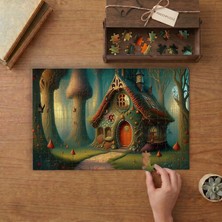 Punto Dizayn Fantastik Ev - Orman  Tasarımı 240 Parça Ahşap Puzzle Ahşap Kutuda MPY10369