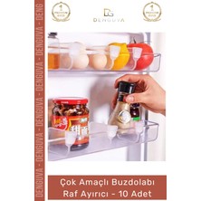 #rafayırıcı Mutfak Düzenleyici Plastik Organizer Dolap Içi Pratik Set Buzdolabı Raf Ayırıcı - 10 Adet