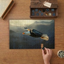 Punto Dizayn Uçan Beyaz Başlı Kartal Tasarımı 240 Parça Ahşap Puzzle Ahşap Kutuda MPY40187