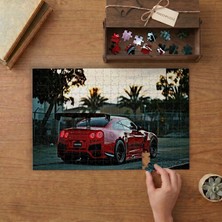 Punto Dizayn Kırmızı Spor Araba Tasarımı 240 Parça Ahşap Puzzle Ahşap Kutuda MPY60051