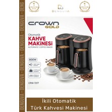 #kahvemakinesi Crown Közde Pişirme Köpüklü Tasarım Şık 800W Siyah Gold Ikili Otomatik Türk Kahve Makinesi