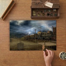 Punto Dizayn Eski Tren Garı  Tasarımı 240 Parça Ahşap Puzzle Ahşap Kutuda MPY20201