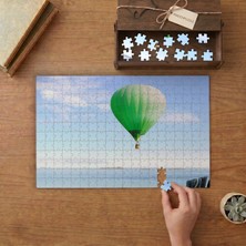 Punto Dizayn Denizin Üstünde Yeşil Sıcak Hava Balonu Tasarımı 240 Parça Ahşap Puzzle Ahşap Kutuda MPY40225