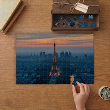 Punto Dizayn Eyfel Kulesi Işıklı Manzara Tasarımı 240 Parça Ahşap Puzzle Ahşap Kutuda MPY40228