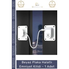 #emniyetkilidi Çocuk Güvenlik Pencere Kapı Çelik Halatlı Balkon Koruma Beyaz Plaka Halatlı Emniyet Kilidi