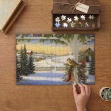 Punto Dizayn Noel Köyü - Kış Manzarası  Tasarımı 240 Parça Ahşap Puzzle Ahşap Kutuda MPY20422