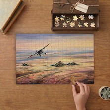Punto Dizayn Eski Uçak - Gökyüzü - Manzara Tasarımı 240 Parça Ahşap Puzzle Ahşap Kutuda MPY20302