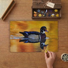 Punto Dizayn Suda Yüzen Renkli Yaban Ördeği Tasarımı 240 Parça Ahşap Puzzle Ahşap Kutuda MPY50129