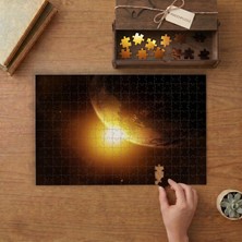 Punto Dizayn Dünya - Güneş - Gezegen  Tasarımı 240 Parça Ahşap Puzzle Ahşap Kutuda MPY20045