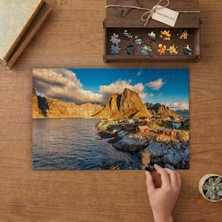 Punto Dizayn Norveç  Lofoten Adaları Tasarımı 240 Parça Ahşap Puzzle Ahşap Kutuda MPY60109