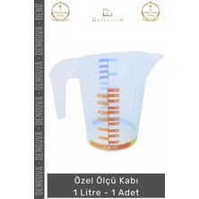 #ölçükabı Hassas Mutfak Laboratuvar Ölçekli Gı Uyumlu Pratik Özel Ölçü Kabı 1 Litre - 1 Adet