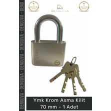 #asmakilit Ymk Ağır Hizmet Sertleştirilmiş Çelik Paslanmaz Güvenli Dış Mekan Krom Asma Kilit 70 mm - 1 Adet