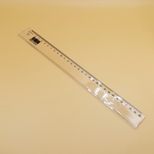 Ark 30 cm Şeffaf Plastik Cetvel Okul Ofis Çizim ve Ölçüm Cetveli