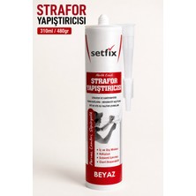 Setfix Strafor Yapıştırıcı, 310 Ml, 480 gr / Su Bazlı, Kartuş Tipi Polistiren, Eps, Xps, Kartonpiyer, Tavan Göbeği Tutkalı