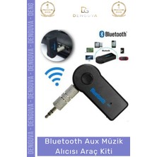 #araçkiti Kablosuz Bluetooth Ses Aktarım Modülü Mikrofonlu Handsfree Aux Müzik Alıcısı Araç Kiti