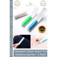 #tüyrulosu Yapışkanlı Yıkanabilir Silindir Kedi Köpek Koltuk Elbise Pratik Tüy Toz Toplama Rulosu - 2 Adet