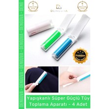 #tüyrulosu Yapışkanlı Yıkanabilir Silindir Kedi Köpek Koltuk Elbise Pratik Tüy Toz Toplama Rulosu - 4 Adet