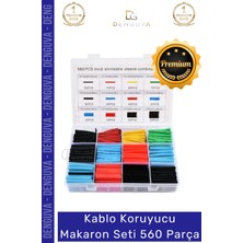 #makaronseti Isı Büzüşmeli Daralan Kablo Koruma Elektriksel Izolasyon Termal Makaron Seti 560 Parça