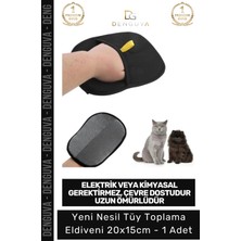 #tüyeldiveni Mikrofiber Çift Yönlü Ergonomik Evcil Hayvan Kedi Köpek Toz Tüy Toplama Eldiveni 20X15 cm - 1 Adet