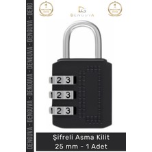 #asmakilit Çelik Gövdeli Dayanıklı Güvenli Valiz Dolap Emniyet Mekanizması Şifreli Asma Kilit 25MM - 1 Adet