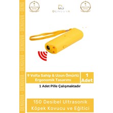#köpekkovucu Pilli 9 Volt 150 Desibel Caydırıcı Kovucu Portatif El Fenerli Ultrasonik Köpek Uzaklaştırıcı Eğitici - 1 Adet