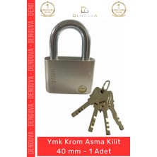 #asmakilit Sertleştirilmiş Çelik Yüksek Güvenlikli Dayanıklı Paslanmaz Metal Krom Asma Kilit 40 mm - 1 Adet