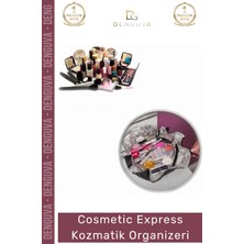 #makyajçantası Şık Büzgülü Pratik Makyaj Çantası Seyahat Tipi Düzenleyici Cosmetic Express Kozmetik Organizeri