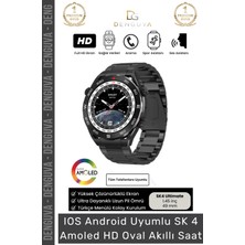 #akıllısaat Amoled Ekranlı Gri Metal Kordonlu Gps Nfc Su Geçirmez Ios Android Uyumlu Akıllı Saat