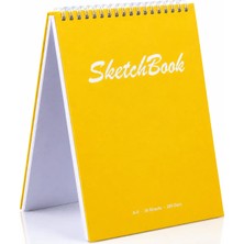 Pagos Yayınları Wise Owl Premium A5 SketchBook Sert Kapak Eskiz Defteri | 200 gr Kağıt | 30 Yaprak (60 Sayfa) | Karakalem & Teknik Çizim İçin