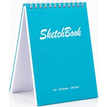 Pagos Yayınları Wise Owl Premium A6 SketchBook Sert Kapak Eskiz Defteri | 200 gr Kağıt | 30 Yaprak (60 Sayfa) | Karakalem & Teknik Çizim İçin