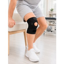 Karahanbey Siyah Ligamentli Dizlik Cırtlı Ayarlanabilir Kısa Diz Destekleyici -