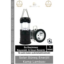 #şarjlılamba Güneş Enerjili Avcı Feneri Fonksiyonlu Kamp Lambası Powerbank Şarjlı Işıldak USB Şarj