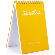 Pagos Yayınları Wise Owl Premium A6 SketchBook Sert Kapak Eskiz Defteri | 200 gr Kağıt | 30 Yaprak (60 Sayfa) | Karakalem & Teknik Çizim İçin