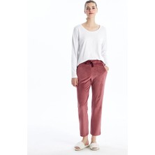 Lc Waikiki Yeni Sezon Beli Lastikli Düz Kadife Kadın Pijama Alt