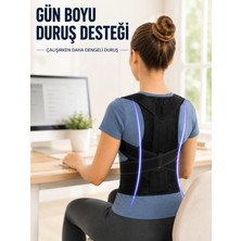 Marsilyan Dik Durmaya Yardımcı Sırt Korsesi Nefes Alan Fileli Ayarlanabilir Bel ve Omuz Desteği