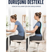 Marsilyan Omuz Sırt Bel Destek Korsesi Fileli Dik Duruş ve Postür Destekleyici Korse
